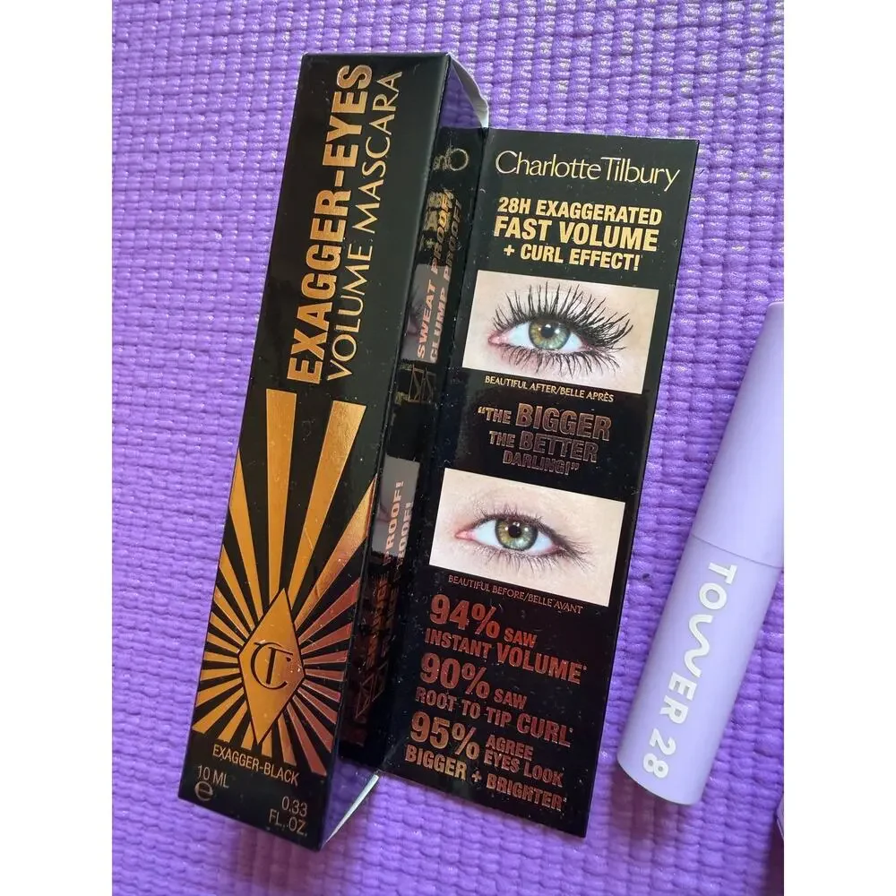 New Charlotte Tilbury Mascara Tarte Maracuja Lip Tower 28 Eyeshadow Makeup Lot